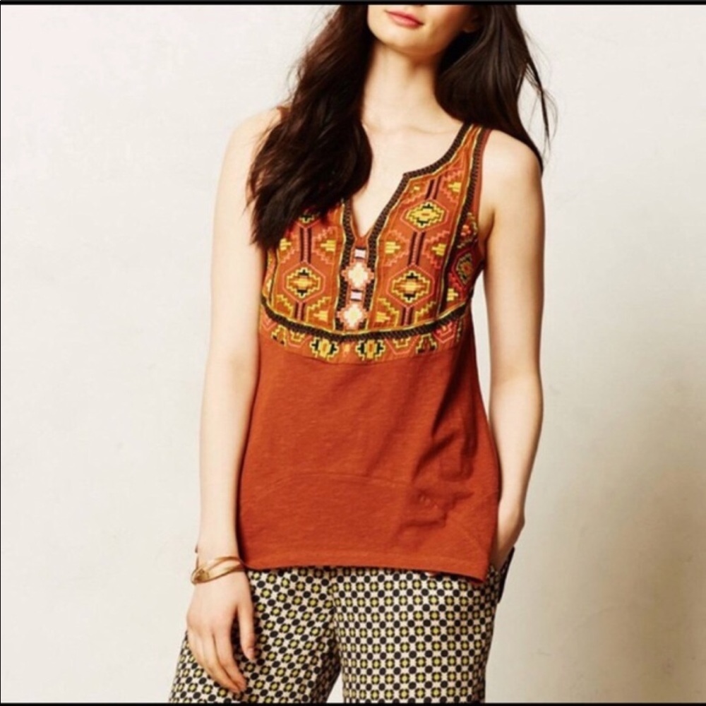 Maeve for Anthropologie Embroidered Top